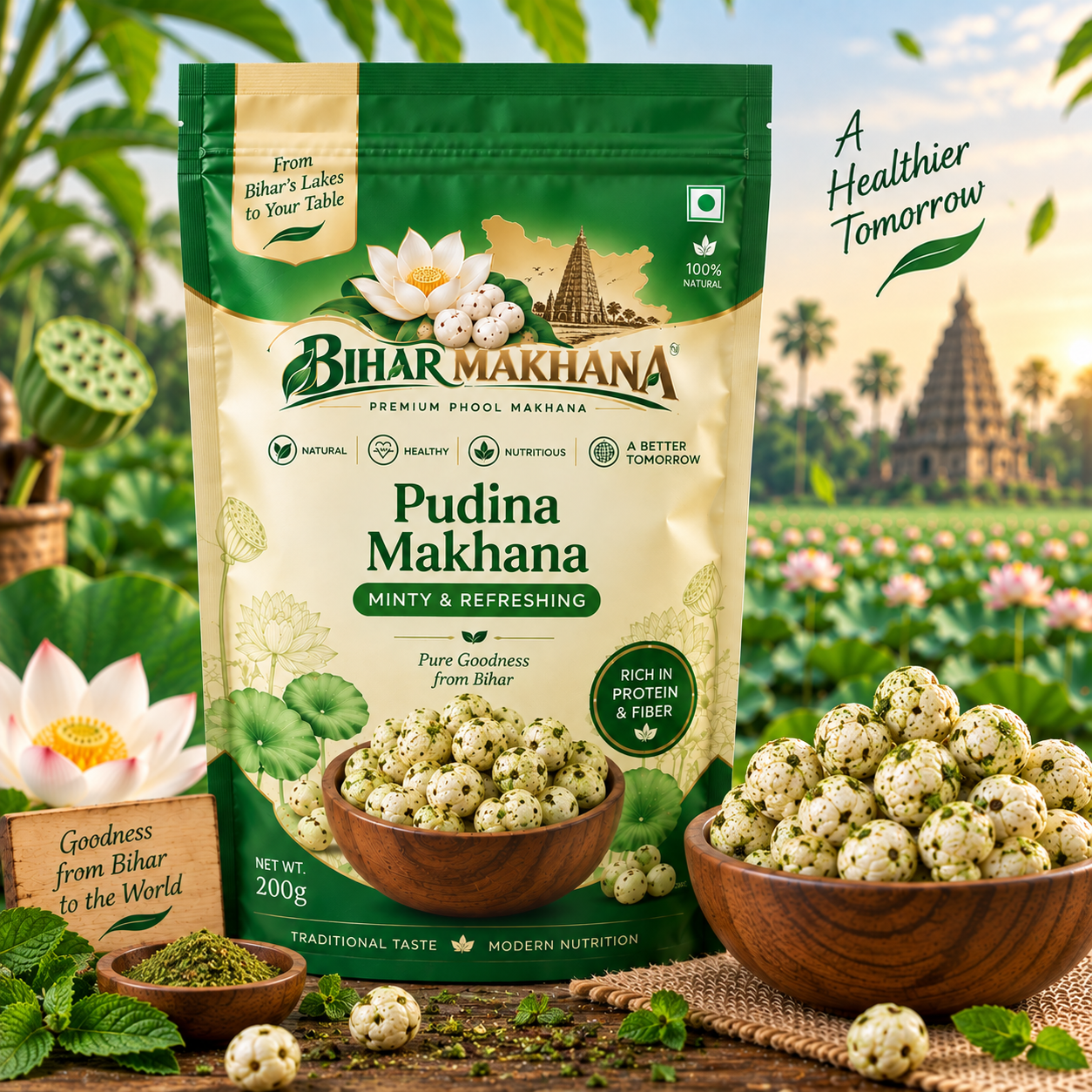 Pudina Makhana